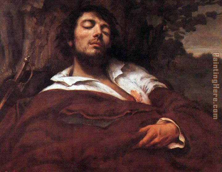 Wounded Man painting - Gustave Courbet Wounded Man art painting